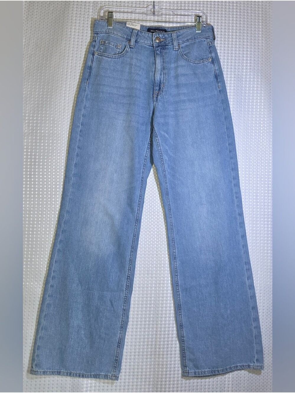 NWT Aeropostale High Rise Wide Leg Jeans Medium Wash Baggy Size 6 - Picture 7 of 13